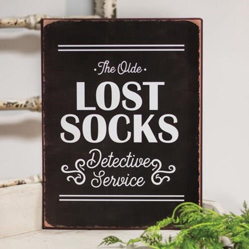 Lost Socks Distressed Metal Wall Decor