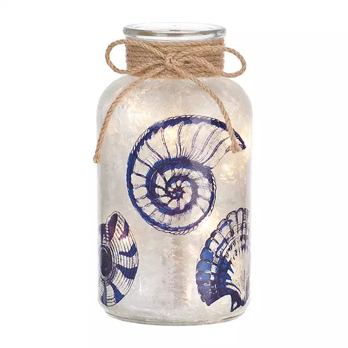 Pre Lit Nautical Jar Table Decor