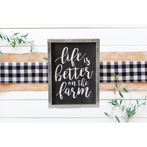 Life Is Better On The  Farm Wood And Metal Wall Decor
