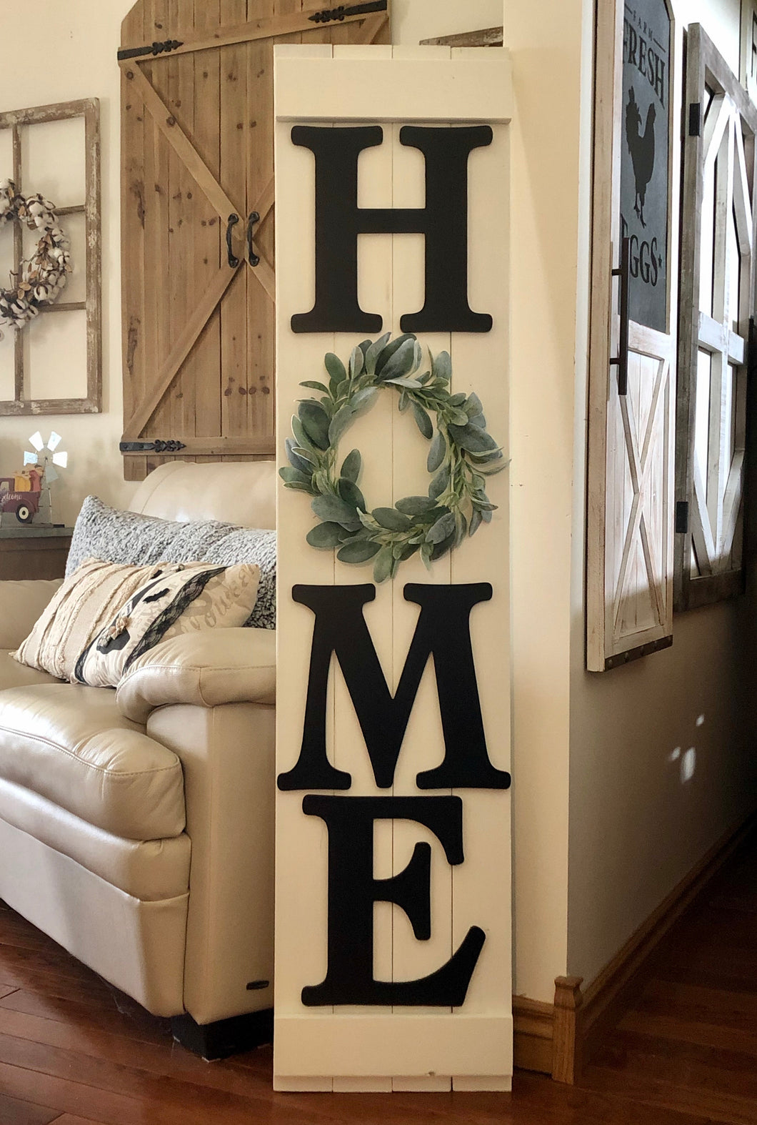 Home Wood Wall Decor Including Wreath