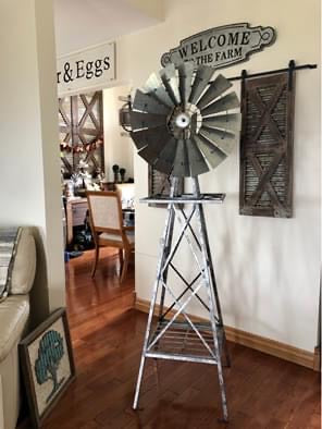 Galvanized Metal Windmill 6ft