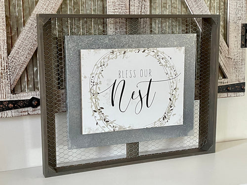 Bless Our Nest Wood And Metal Wall Decor