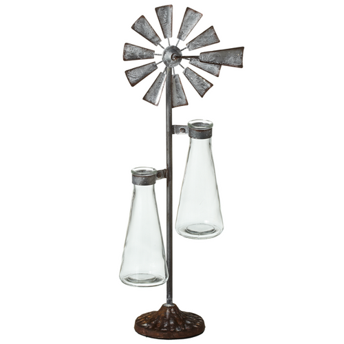 Windmill Stand with Double Vases