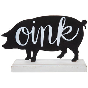 Pig Wood Table Decor