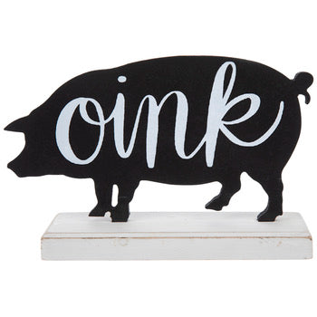 Pig Wood Table Decor