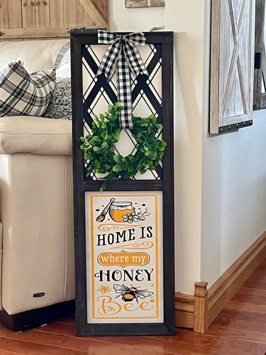 Home Is Where My Honey Bee Wall Decor Including Wreath