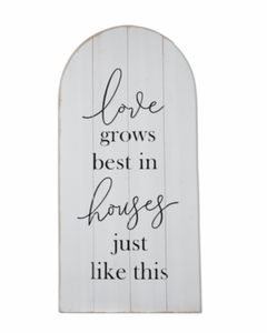 Love Grows Best Wood Wall Decor