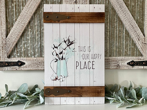 This Is Our Happy Place Wood Wall Decor
