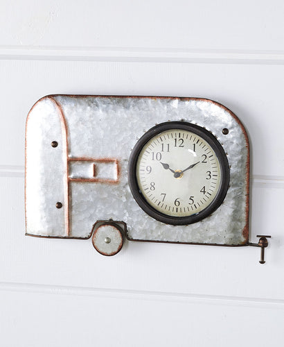 Galvanized Metal Camper Clock
