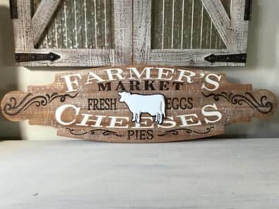Farmer’s Market Wood And Metal Wall Decor