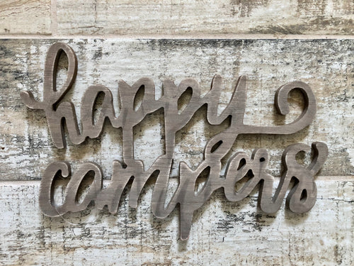 Happy Campers Wood Wall Decor