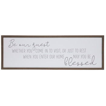 Be Our Guest Wood Wall Decor