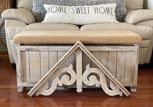 Rustic Farmhouse French Country Wood Gable Wall Decor