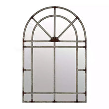 Load image into Gallery viewer, Large Galvanized Metal Arch Mirror