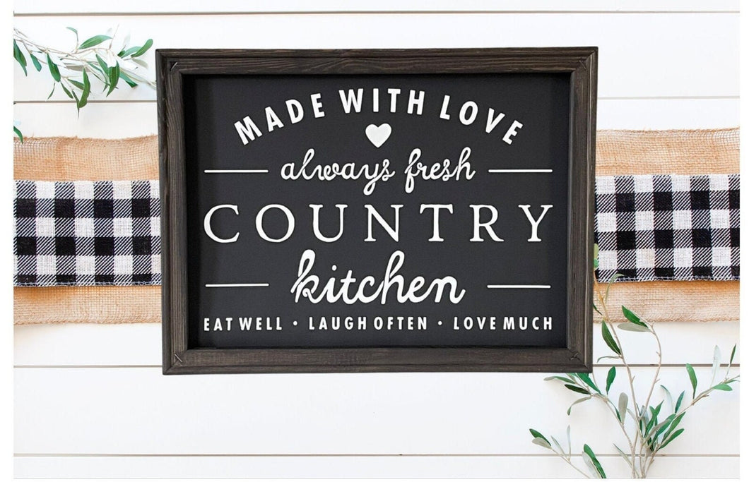 Country Kitchen Farmhouse Wall Decor Sign