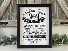 Load image into Gallery viewer, Thank You Mom Wall Decor
