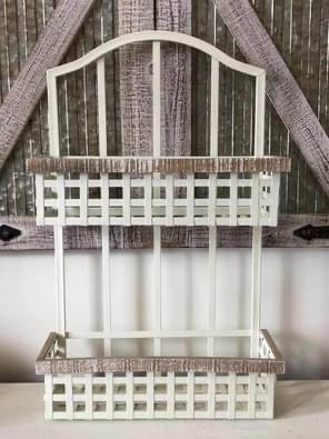 Metal And Wood Organizer Wall Decor