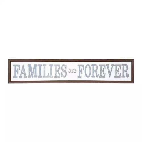 Families Are Forever Encased In Glass Framed Wall Decor