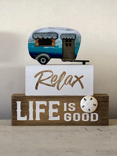 Stacking Camper Table Decor