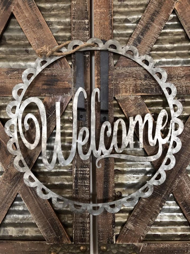 Metal Welcome Wreath