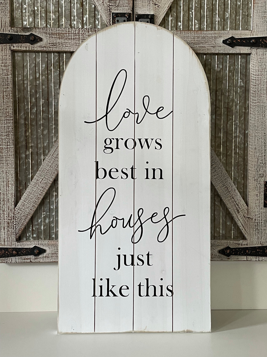 Love Grows Best Wood Wall Decor