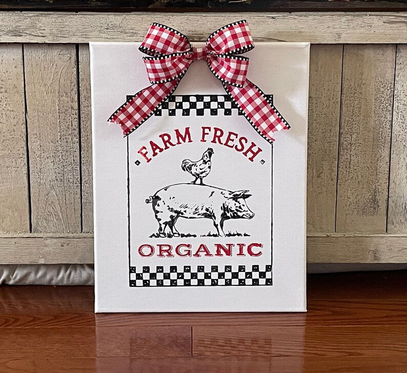 Kitchen Farm Fresh Organic Farmhouse Wall Decor