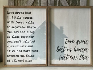 Love Grows Best Wood Wall Decor Set Of Two
