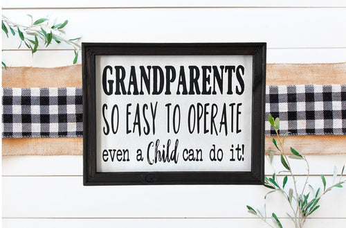 Grandparents  Funny Farmhouse Wall Decor Sign