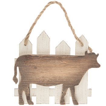 Cow Wood Wall Decor