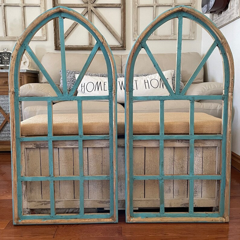 Large Rustic Farmhouse Wood Cathedral Arch Wall Decor