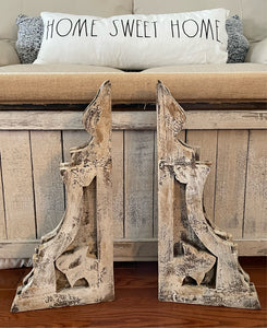 Large Rustic Farmhouse Wood Corbel Set Of Two
