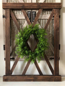 Large Wood Wall Decor Including Wreath