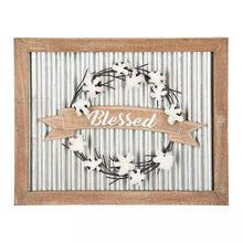 Load image into Gallery viewer, Blessed Wood And Metal Wall Decor