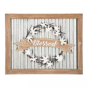 Blessed Wood And Metal Wall Decor