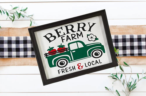 Berry Farm Strawberry Truck Farmhouse Wall Decor