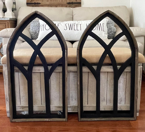 Rustic Farmhouse French Country Wood Cathedral Arch Wall Decor
