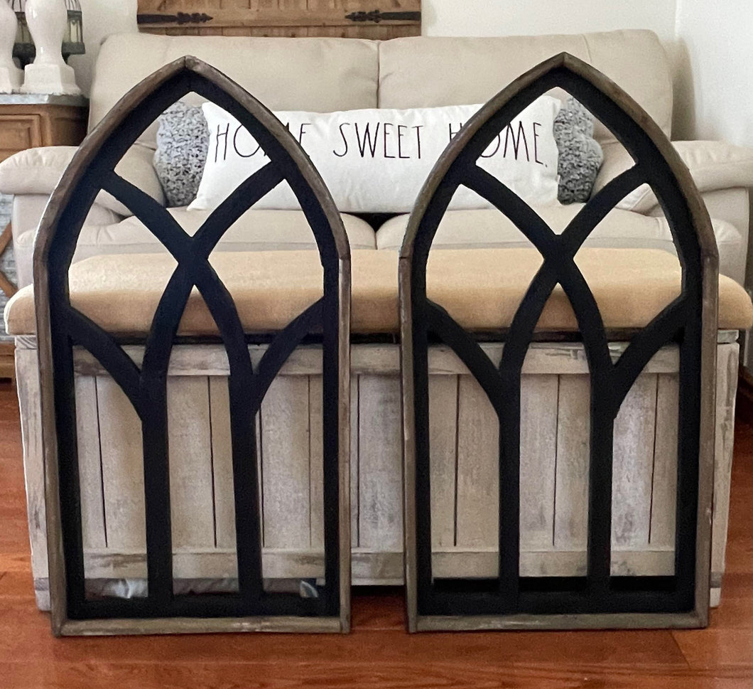Rustic Farmhouse French Country Wood Cathedral Arch Wall Decor