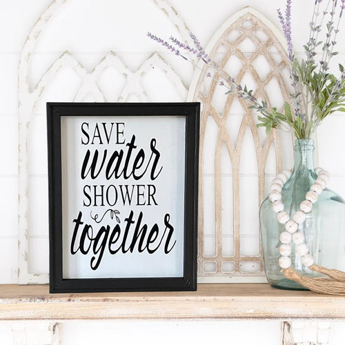 Save Water Shower Together Wall Decor