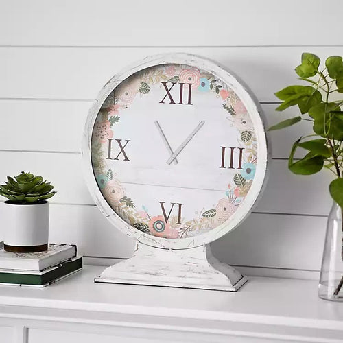 Floral Farmhouse Shiplap Clock