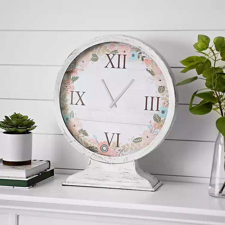 Floral Farmhouse Shiplap Clock