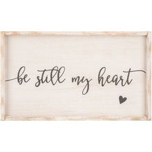Load image into Gallery viewer, Be Still My Heart Wood Wall Decor
