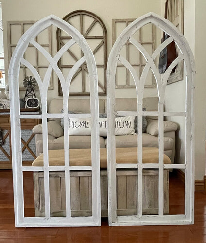 Extra Large Rustic Farmhouse Wood Cathedral Arch Wall Decor