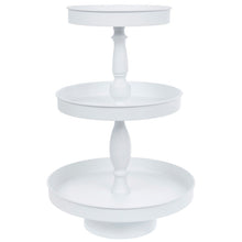 Load image into Gallery viewer, White Three Tier Metal Tray