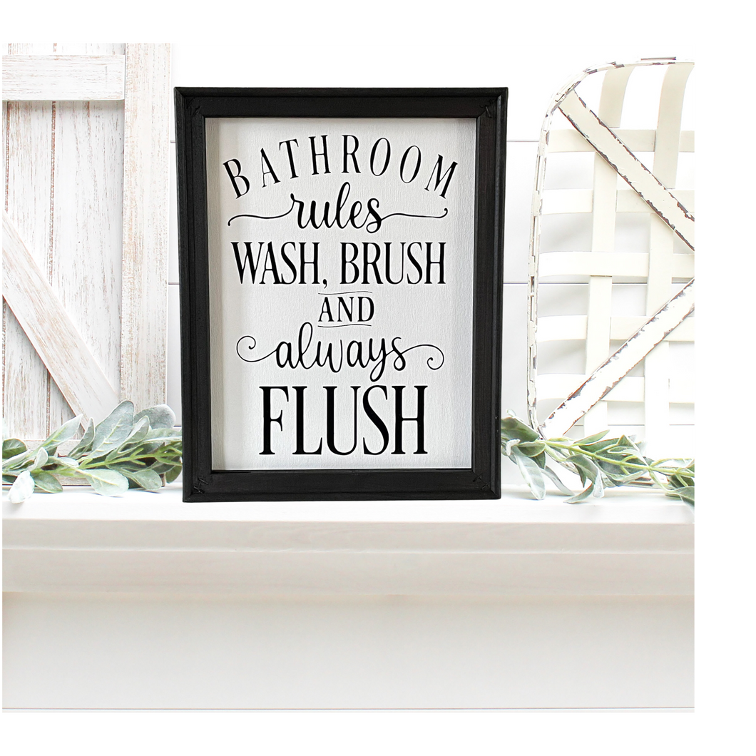 Bathroom Rules Wall Decor