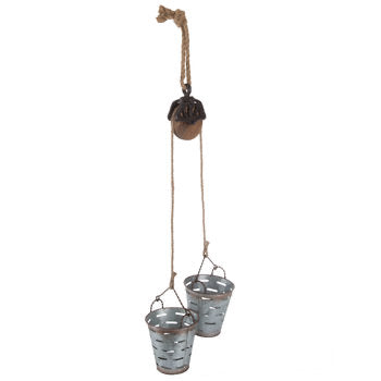 Bucket Pulley Wall Decor