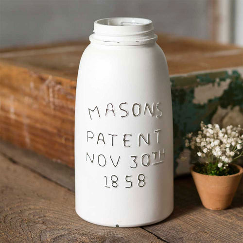 White Decorative Mason Jar