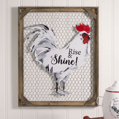 Rise And Shine Wood And Metal Wall Decor