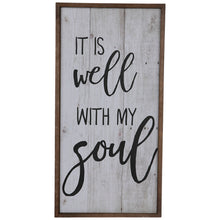 Load image into Gallery viewer, It Is Well With My Soul Wood Wall Decor