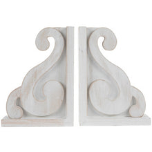 Load image into Gallery viewer, Wood Corbel Bookend Set