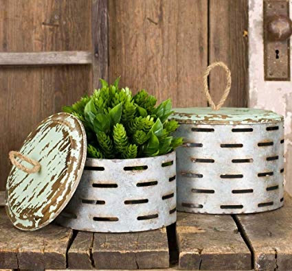 Round Perforated Boxes WithWood Lid (you choose size)